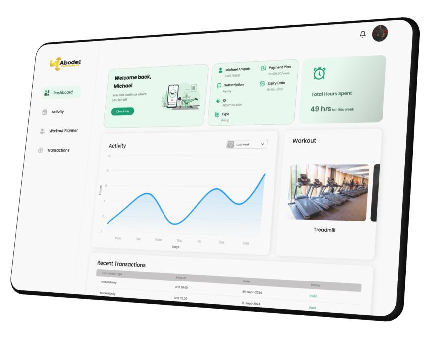 Member dashboard